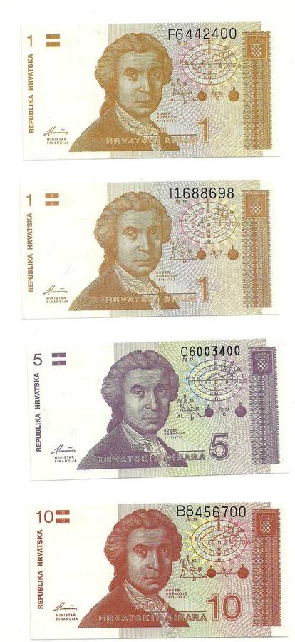 Bank Note Lot - Croatia (4 Bank Notes) Crisp Uncirculated