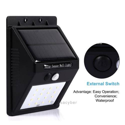 Solar Powered LED Wall Light with Motion Sensor