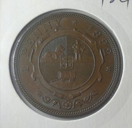 1892 PRESIDENT KRUGER SERIES BRONZE ONE PENNY