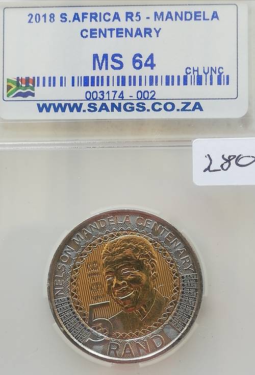 2018 R5 Mandela Centenary MS64