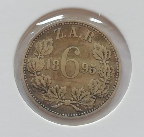 1895 ZAR SIXPENCE
