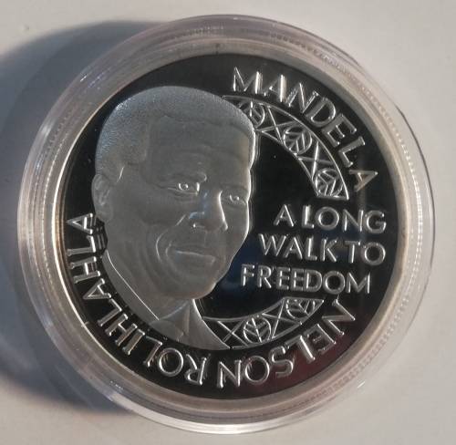 1993 Mandela Honoured with the Nobel Peace Price, Silver Plated