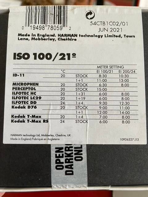 Ilford Delta 100 Professional Black and White 35mm bulk roll (100 ft)