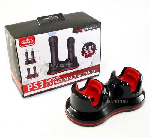 PS3 MOVE CONTROLLER CHARGING STAND DOCK 2 IN 1 FOR PLAYSTATION 3