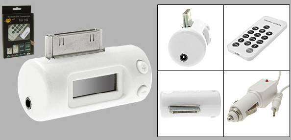 3 IN 1 REMOTE FM TRANSMITTER FOR IPODS AND IPHONE 3G