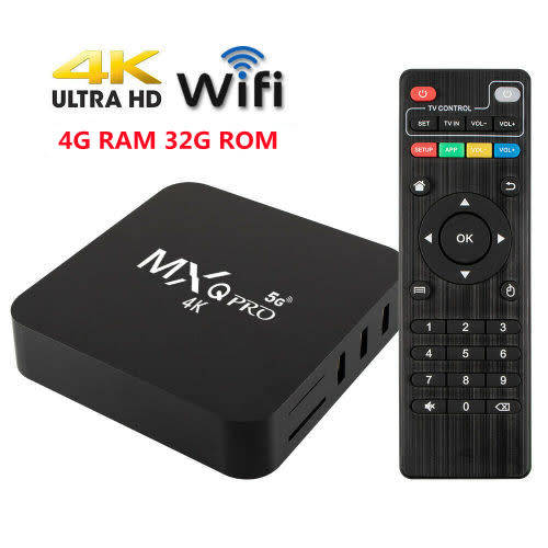 MXQ Pro 4K Ultra HD 64 Bit Wifi Android 7.1 Quad Core Smart TV Set Top Box Media Player