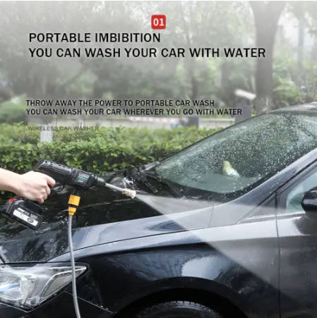 Car Cleaning Gun Wireless Lithium Battery High Pressure Car Washer Electric Pressure Cleaning