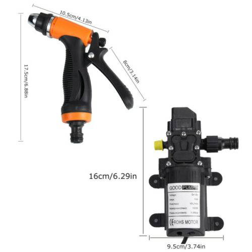 12V High Voltage Portable Electric Water Pump Car Wash Gun Car Wash Tool
