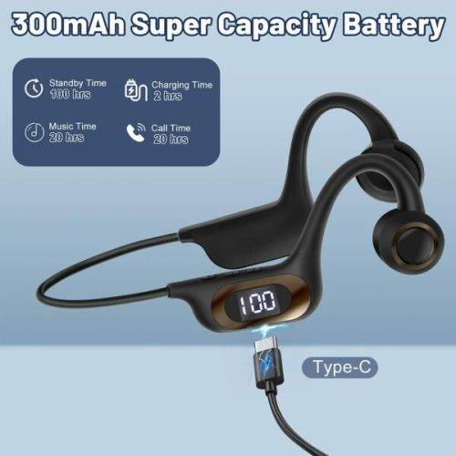 Type C Wireless Bone Conduction Bluetooth Headphones