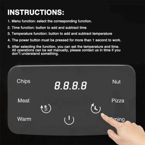 4.5L Digital Display Air Fryer Fast Healthy Cooker Oven Food Frying Non-Stick