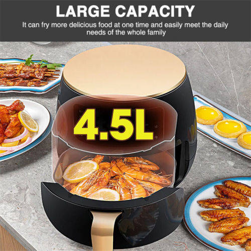 4.5L Digital Display Air Fryer Fast Healthy Cooker Oven Food Frying Non-Stick
