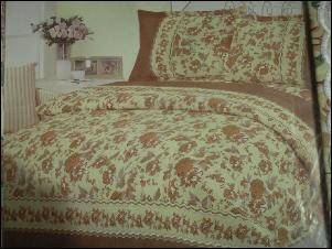 BEAUTIFUL FLORAL ORANGE - KING SIZE DUVET SET (6 PIECE)