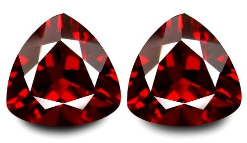 HPJ CONNOISSEURS PORTFOLIO: WORLD CLASS 3.80 CT FLAWLESS RARE TANZANIAN ALMANDINE GARNET PAIR