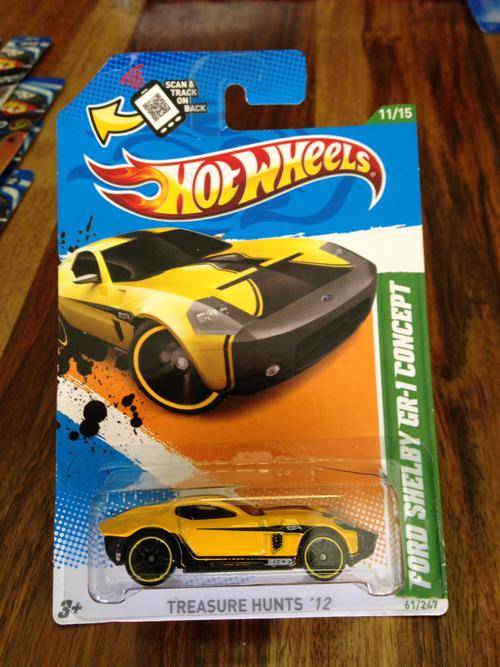 Hot Wheels 2012 - 61/247 - Treasure Hunts - Ford Shelby GR-1 Concept - Yellow