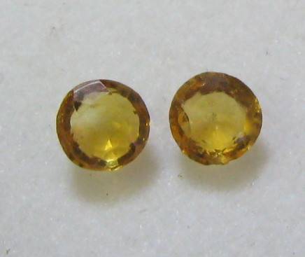 Citrine Set .60 ctw  5 mm