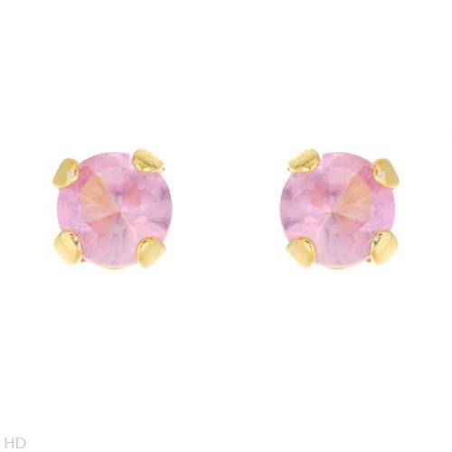 Attractive Brand New Stud Earrings With Genuine Sapphires Made of 14K/925 Gold plated Silve