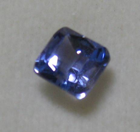 FINE FANCY TANZANITE, Square cut .86ct 5x5mm