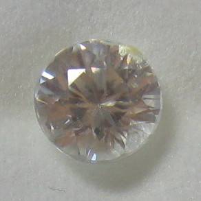 FINE NATURAL 1,20ct Round cut WHITE ZIRCON 6mm