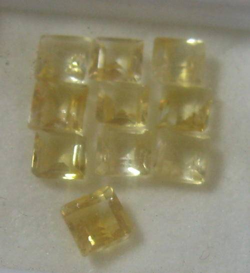 Wonderful Princess cut CITRINE,  .60ct each  5x5mm each