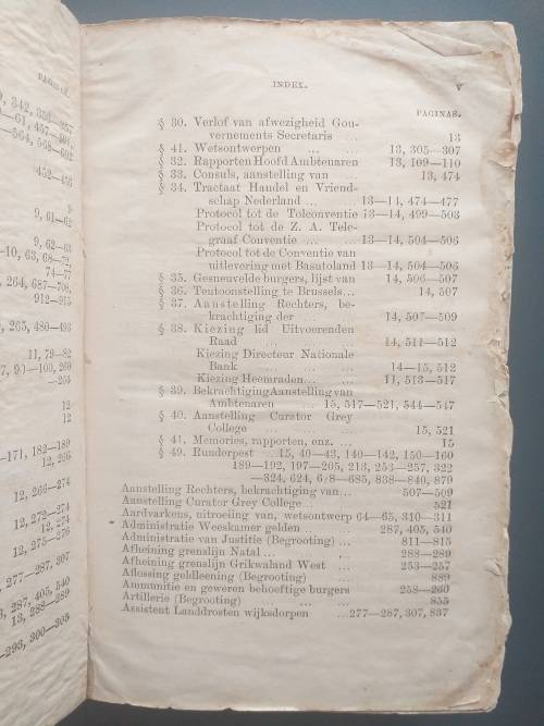 Index op de Notulen der Verrichtingen van den Hed. Volksraad in zijne... 7 April 1896