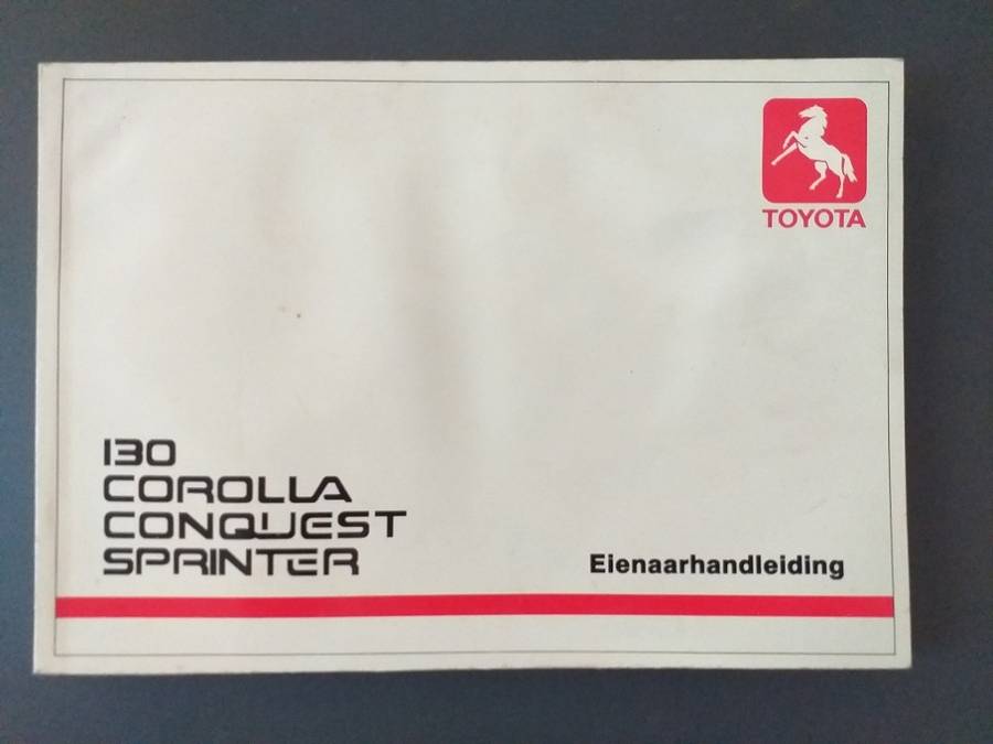 Toyota 130 Corolla Conquest Sprinter Owners Manual