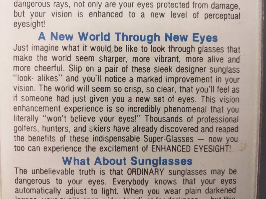 Ambervision - 1980s new old stock retro sunglasses