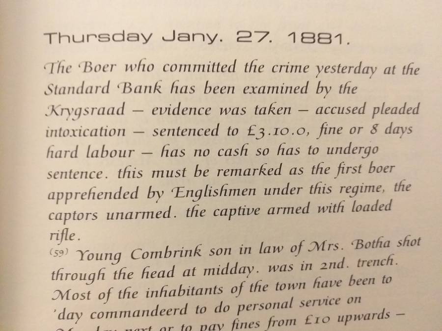 Diary of GF Austen (First Boer War) Numbered edition number 1 !