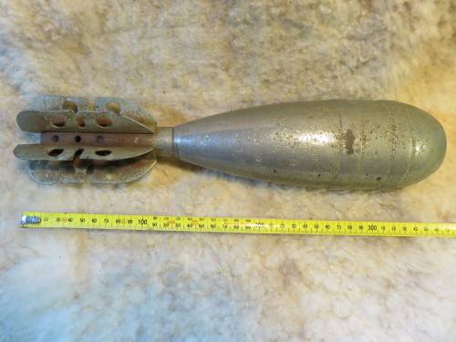 Chromed mortar as ordnament
