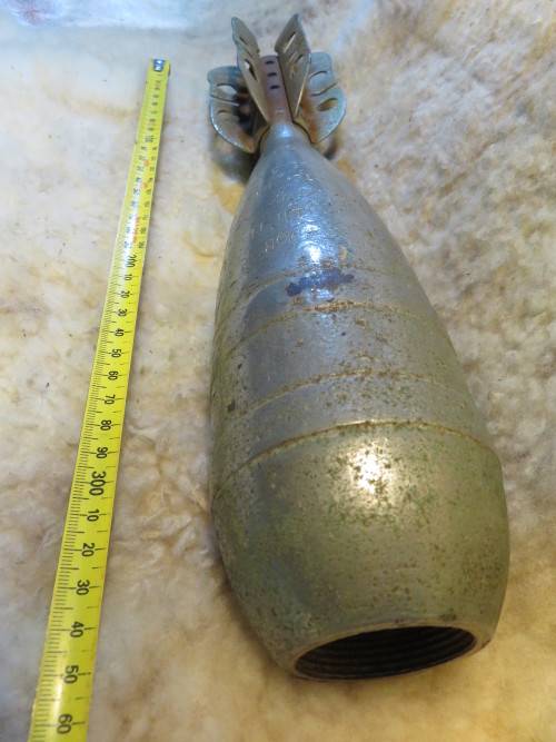 Chromed mortar as ordnament