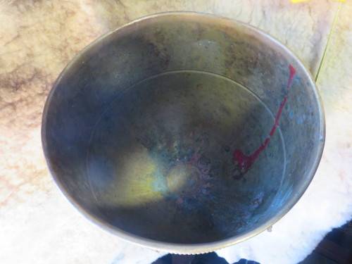 Large brass urn