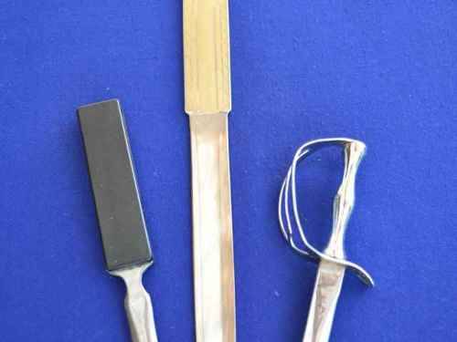 Vintage Letter Openers - Three, One in Leather Style Sheath