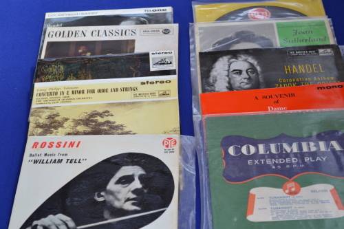 Vintage Classical Music Seven Single Vinyl  Records VGC x 10