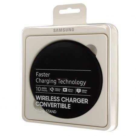 Samsung Fast Charge Wireless Charging Convertible Stand W/ AFC Wall Charger - BLACK - Original Prod.