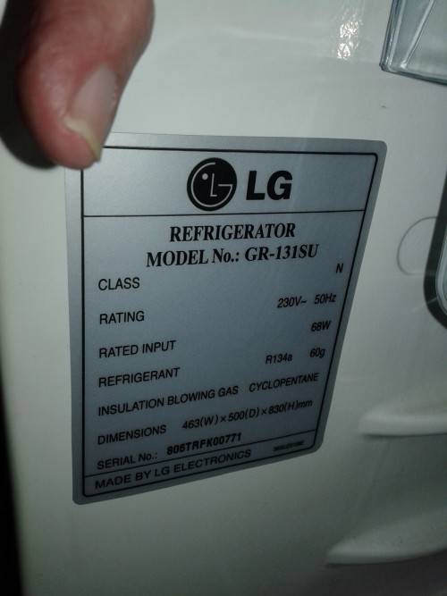 LG Bar fridge
