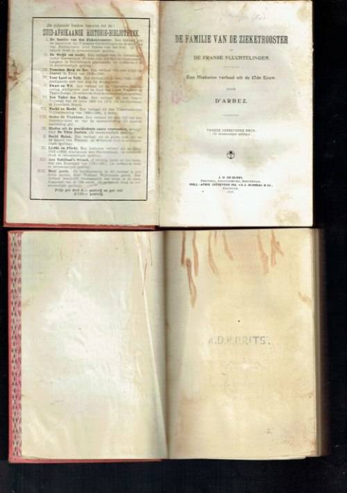 Zuid-Afrikaanse Historie Bibliotheek - D'Arbez  Stel 1 tot 13 van 1915 -1921 - Volle eerste reeks