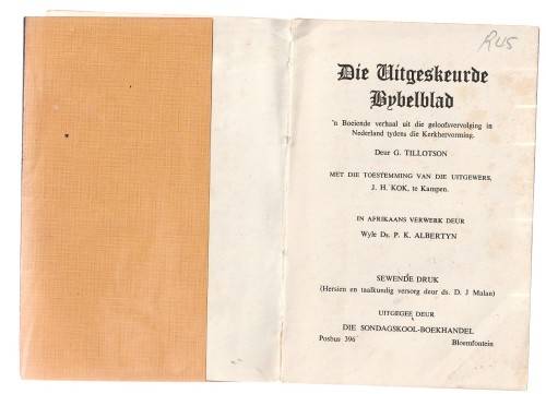 Die Uitgeskeurde Bybelblad - G Tillotsen (o1) - Roma uit vroee dae van die kerk