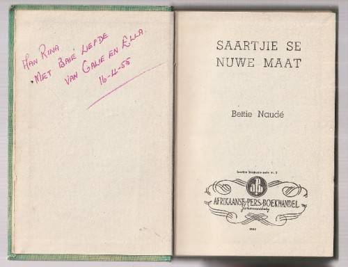 Saartjie se nuwe maat - Bettie Naude (b1) APB 1953 - Saartjie reeks nr 5