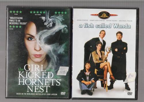 Lot of 5 DVD`s - Inception - Fish called Wanda - Hornets nest - Mad Max - Black Panther