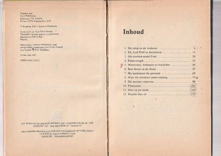 Lekkerlagstories uit Toeka se dae - Lourens Oberholzer (k5) Humor uit toeka