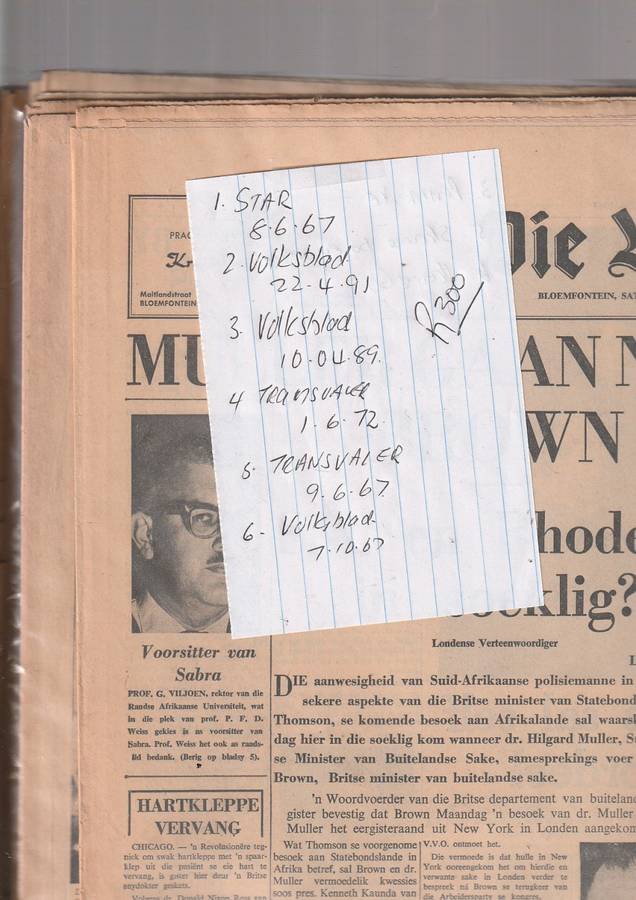 Lot van 6 koerante - Sien scans vir datums en details