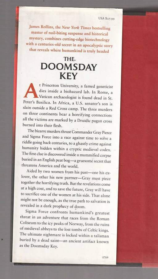 The Doomsday Key - James Rollins (d) a Sigma Force thriller