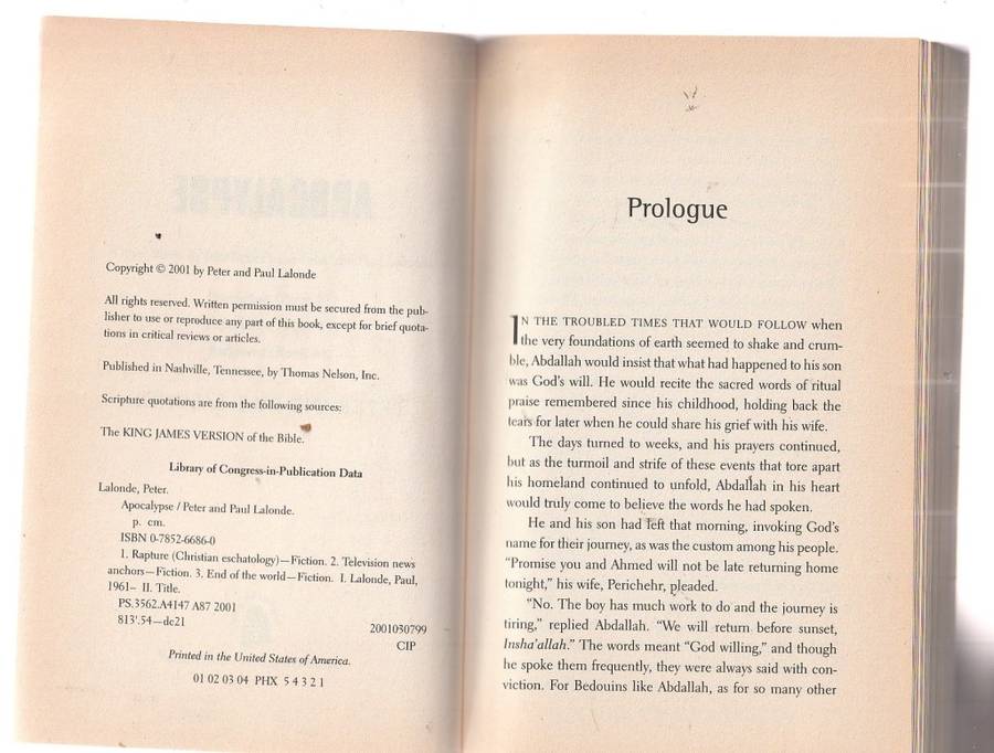 Apocalypse - Peter & Paul LaLonde - An end times novel