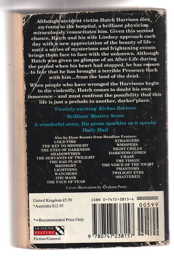 Hideaway - Dean Koontz - When Hatch awakens something came back with him from death