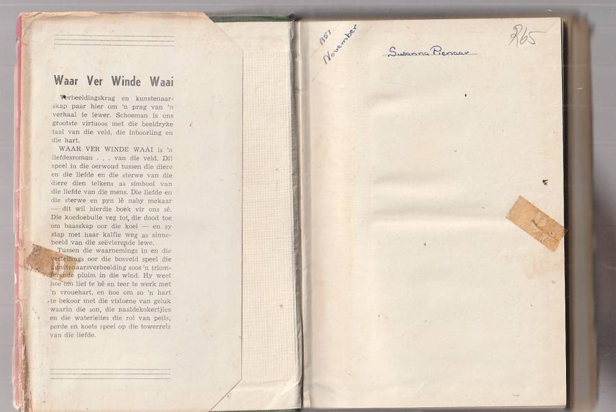 Waar ver winde waai - PJ Schoeman - n jagtersverhaal wat n roman ook is