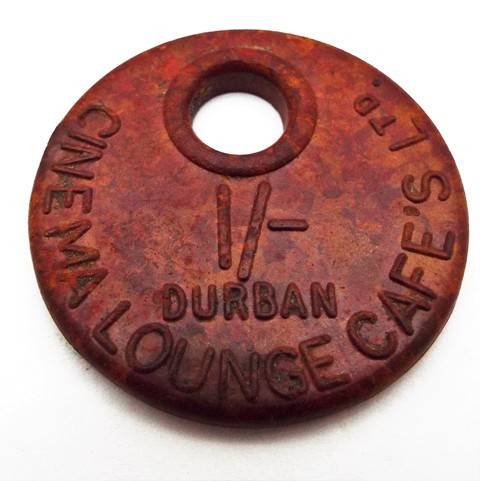 CINEMA LOUNGE CAFE'S  Durban 1 SHILLING TOKEN