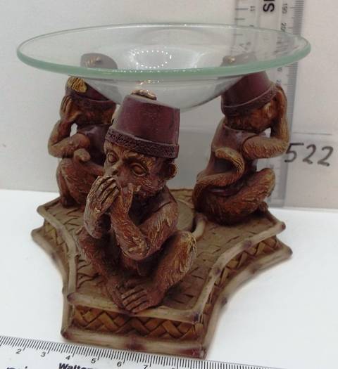 Blackamoor Incence Burner. Hear, See, Speak no evil!!!