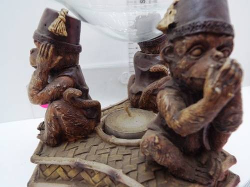 Blackamoor Incence Burner. Hear, See, Speak no evil!!!