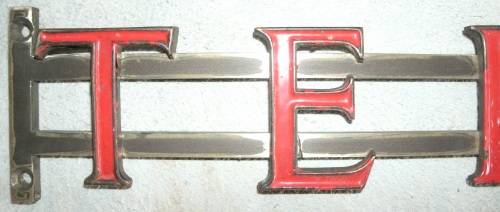 Antique Brass Telephone Booth Sign
