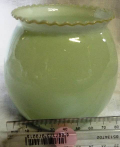 STUNNING VASELINE GLASS VASE