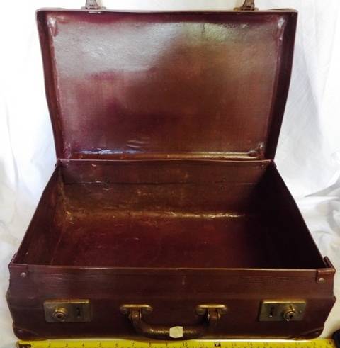 VINTAGE Brown Cardboard Suitcase